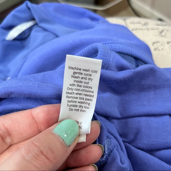 SOLD M Athleta Baja Purple Ruched Racerback Mini Dress - Picture 12 of 12